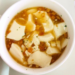 豆腐と天かすの和風スープ